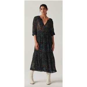 BA&SH NWT Phoenix dress night blue dress Large